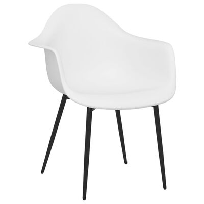 vidaXL Dining Chairs 6 pcs White PP