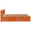 vidaXL Bed Frame with Headboard Wax Brown 150x200 cm King Size Solid Wood Pine