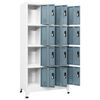 vidaXL Locker Cabinet Light Grey and Dark Grey 90x45x180 cm Steel