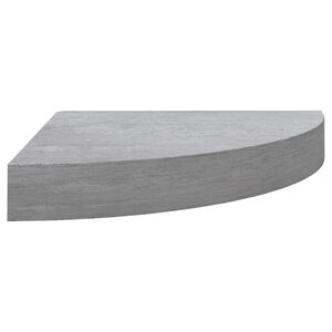 vidaXL Wall Corner Shelf Concrete Grey 25x25x3.8 cm MDF