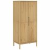 vidaXL Wardrobe FLORO Wax Brown 77x53x171 cm Solid Wood Pine
