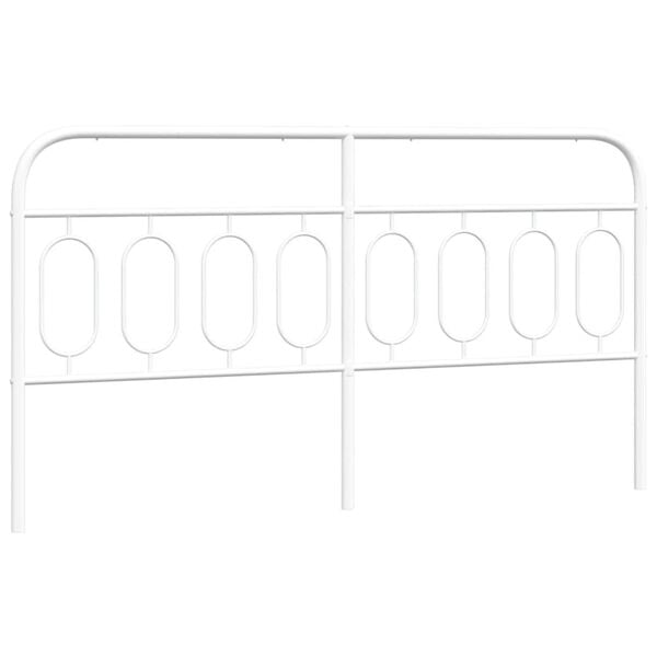 vidaXL Metal Replace Headboard White 193 cm