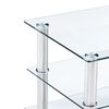 vidaXL TV Stand Transparent 120x40x40 cm Tempered Glass