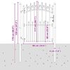 vidaXL Fence Gate with Spikes Grey 150 x 100 cm Powder-coated steel