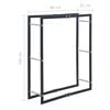 vidaXL Firewood Rack Black 80x25x100 cm Steel