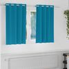 vidaXL Blackout Curtains with Rings 2 pcs Turquoise 140 x 140 cm
