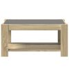 vidaXL Coffee Table with LED Sonoma Oak 93x53x45 cm Engineered Wood