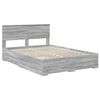 vidaXL Bed Frame with Drawer Grey Sonoma 140 x 200 cm Engineered Wood