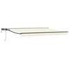 vidaXL Manual Awning Frame with LEDs Cream and Anthracite 4 x 2 m