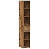 vidaXL Storage Cabinet with Drawer 2 pcs Old Wood 30 x 42.5 x 225 cm