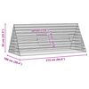 vidaXL Chicken Cage Silver 215 x 100 x 85 cm Galvanised Steel