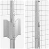 vidaXL Fence with Post Silver 1.4 x 50 m Steel