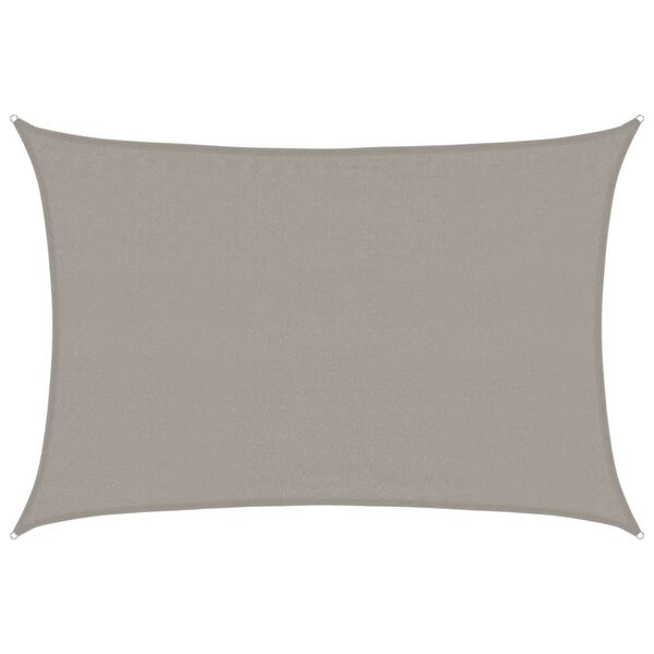 vidaXL Sunshade Sail 160 g/m&sup2; Rectangular Light Grey 3.5x5 m HDPE