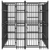 vidaXL Outdoor Dog Kennel Steel 3.69 m&sup2;