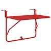 vidaXL Hanging Balcony Table Red 60 x 39 x 65 cm Steel