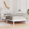 vidaXL Bed Frame with Headboard White 80 x 200 cm Solid Pine Wood
