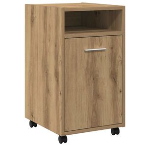 vidaXL Cabinet with Wheels Artisan Oak 33x38x60 cm Engineered Wood