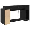vidaXL Desk with Drawer Black oak 160 x 55 x 91 cm Engineered wood