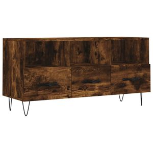 vidaXL TV Cabinet Smoked Oak 102x36x50 cm Engineered Wood
