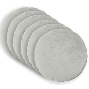vidaXL Cushion Cover 6 pcs HEERLEN Light Grey Dia. 30 cm Flannel