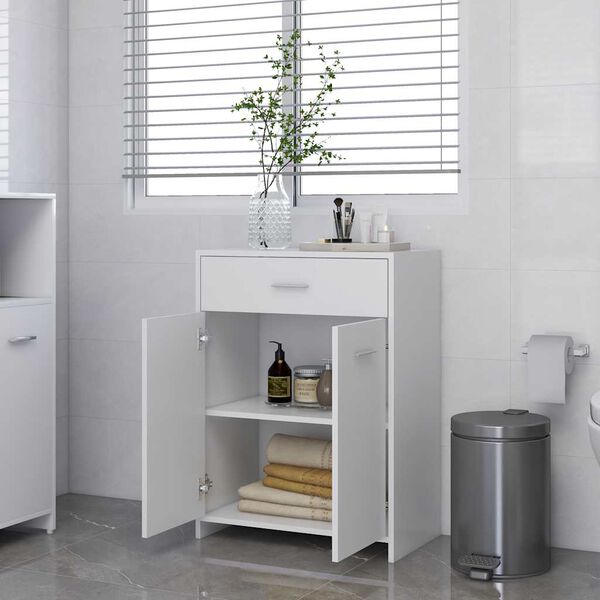vidaXL Bathroom Cabinet White 60x33x80 cm Engineered Wood