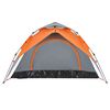 vidaXL Camping Tent Dome 3-Person Grey and Orange Quick Release