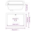vidaXL Bathroom Sink White 39x30x18.5 cm Rectangular Ceramic