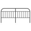 vidaXL Metal Headboard Black 200 cm