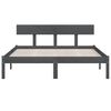 vidaXL Bed Frame without Mattress Grey Solid Wood 200x200 cm