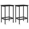 vidaXL Bar Stool 2 pcs Black Oak 40 x 32 x 74 cm Engineered Wood