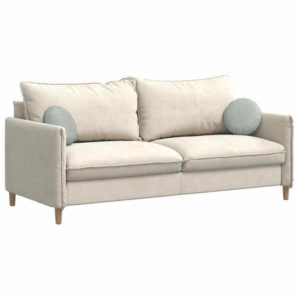 vidaXL Seat Cushions 2 pcs Light Grey &Oslash; 30 x 13 cm Velvet