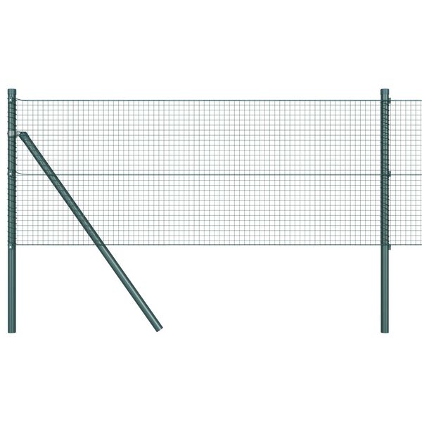 vidaXL Fence Post Green 10 x 0.5 m (19 x 19 mm mesh) Steel