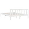 vidaXL Bed Frame without Mattress White Solid Wood Small Double