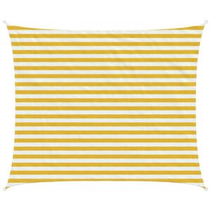 vidaXL Sunshade Sail 2.5 x 3.5 m HDPE Rectangular Yellow and White