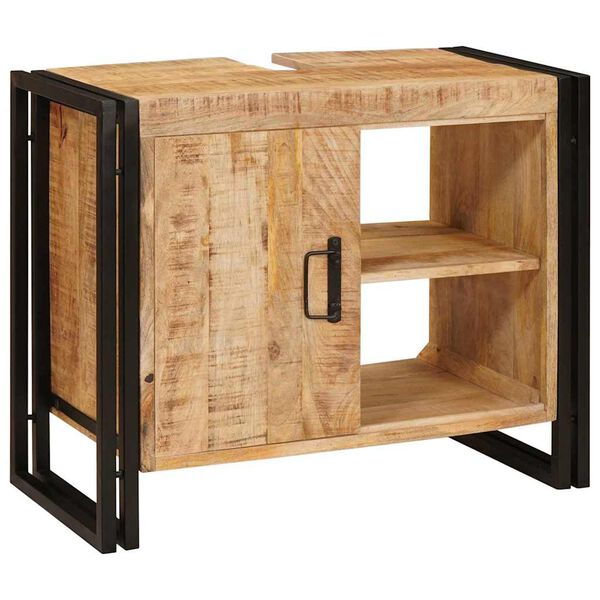 vidaXL Bathroom Sink Cabinet 71 x 33 x 58 cm Solid Mango wood and Iron