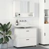 vidaXL Bathroom Furniture Set 2 pcs White Engineered Wood and Metal