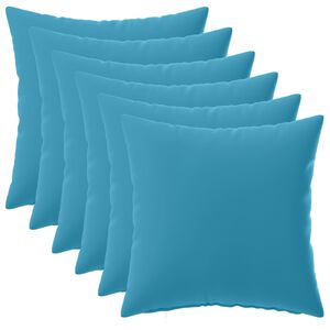 vidaXL Cushion Cover 6 pcs HEERLEN Light Blue 30 x 30 cm Polyester