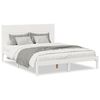 vidaXL Extra Long Bed Frame without Mattress White 140x210 cm Solid Wood