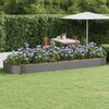 vidaXL Garden Raised Bed Galvanised Steel 450x140x36 cm Grey