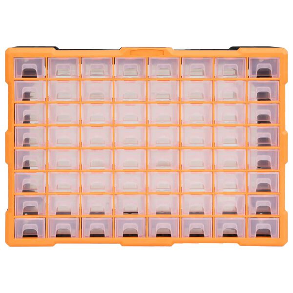 vidaXL Multi-drawer Organiser with 64 Drawers 52x16x37.5 cm