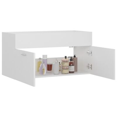 vidaXL Sink Cabinet White 90x38.5x46 cm Engineered Wood