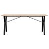 vidaXL Dining Table Y-Frame 180x90x75 cm Solid Wood Pine and Steel