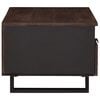 vidaXL Coffee Table Brown and Black 80 x 54 x 40 cm Solid Acacia wood