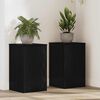 vidaXL Plant Stand 2 pcs Black Oak 30 x 30 x 50 cm Engineered Wood