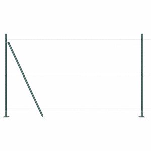 vidaXL Fence Post 13 pcs Green Steel