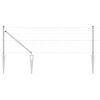 vidaXL Fence with Post Silver 0.8 x 10 m Steel