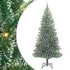 vidaXL Artificial Christmas Tree Snow Flocked with LED Light 240 cm