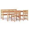 vidaXL 4 Piece Garden Dining Set Solid Wood Teak