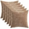 vidaXL Cushion Cover 6 pcs HEERLEN Brown 30 x 30 cm Chenille Fabric