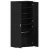 vidaXL Shoe Cabinet Black Oak 80 x 39 x 178 cm Engineered Wood